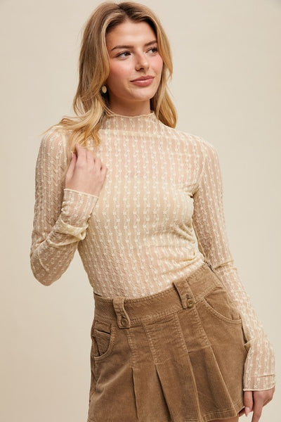 Shells Sheer Texture Top - Butter