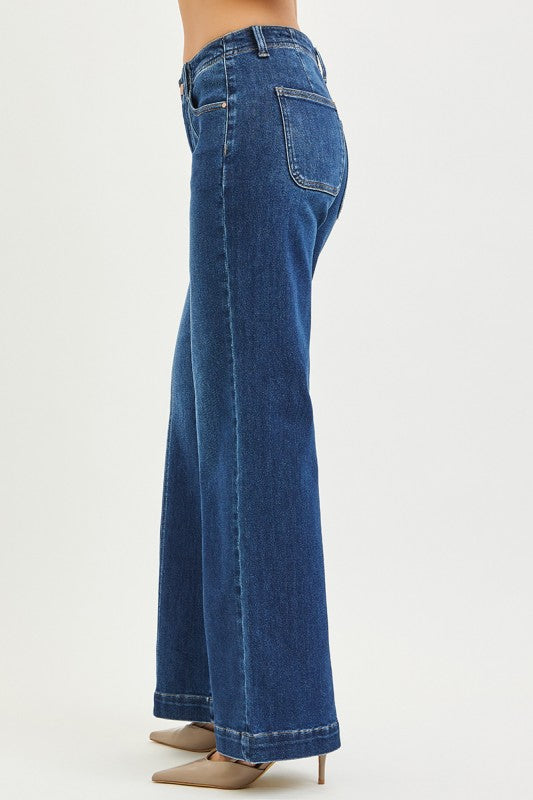 Lexa Wide Leg Front Seam Jean by Risen