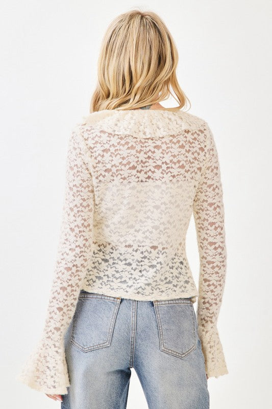 Victoria's Lace Ruffle Cardigan