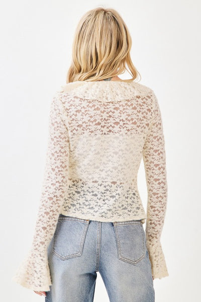 Victoria's Lace Ruffle Cardigan