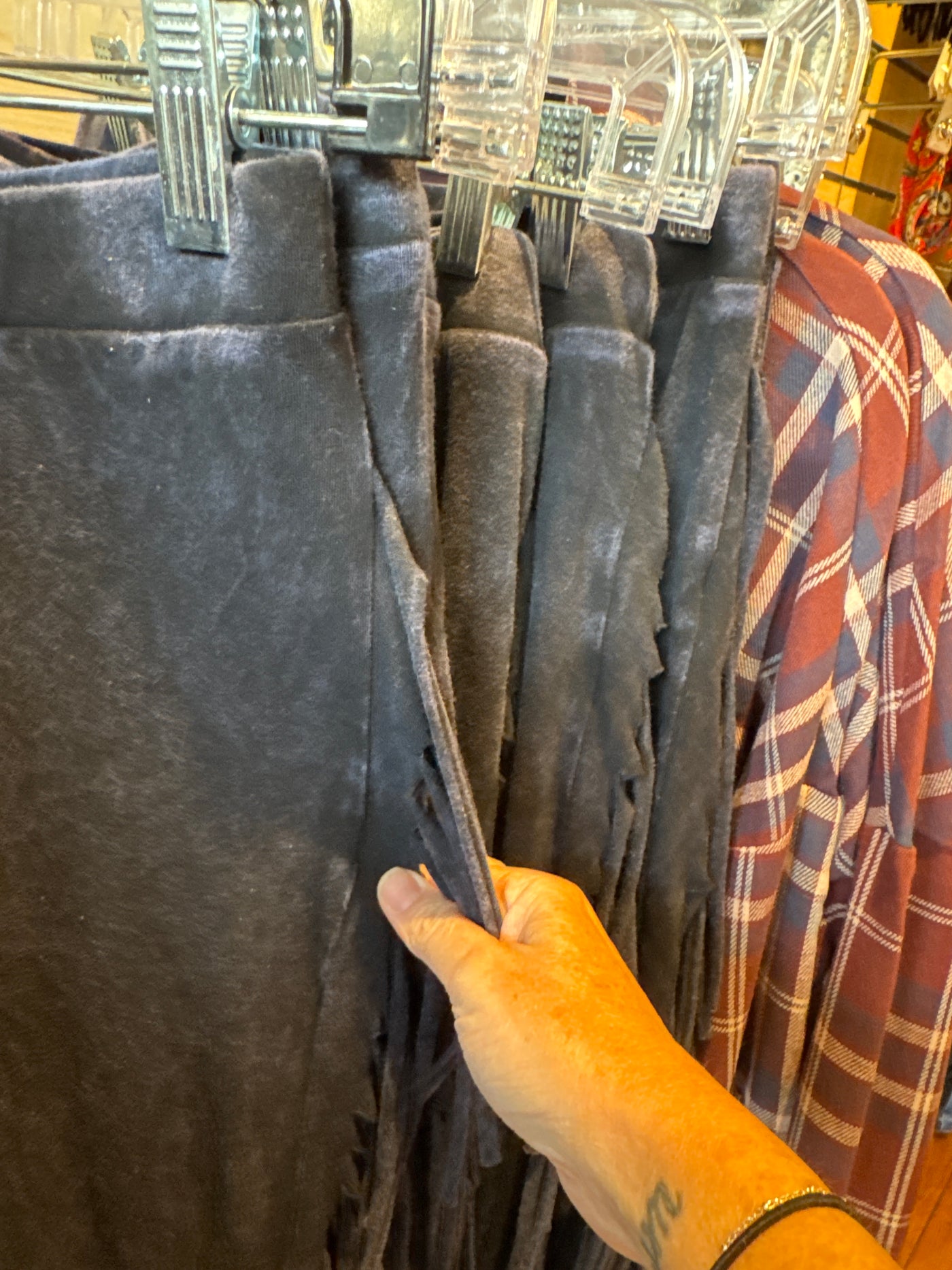 Hot Country Fringe Flares - DK Navy