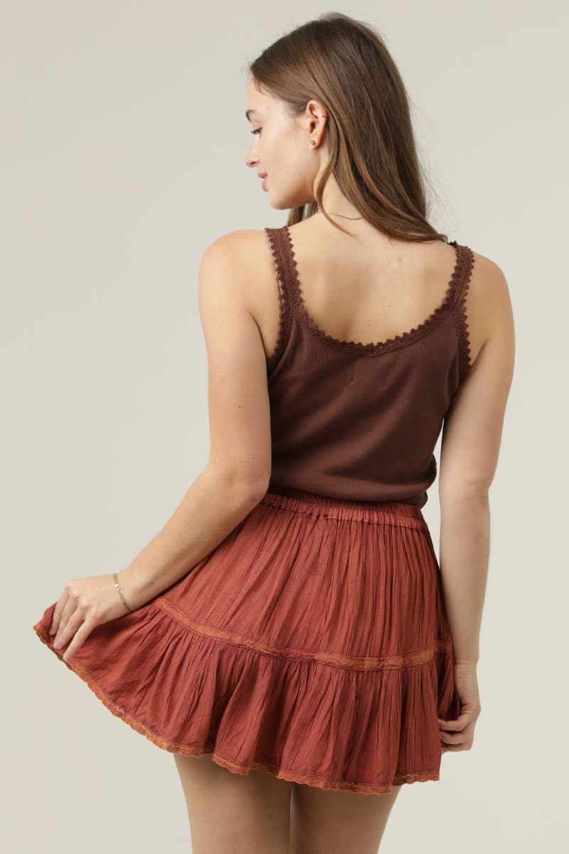 Rose Maple Muse Mini Skirt