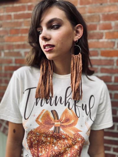 Thankful Rhinestone Pumpkin Tee