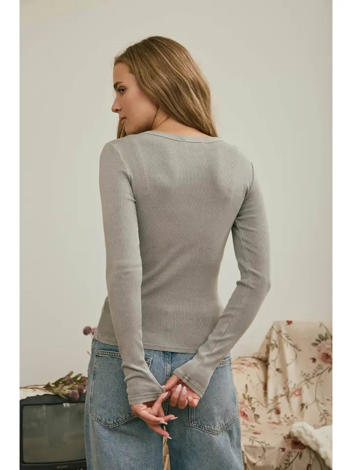 Grey School Button Up Cardigan