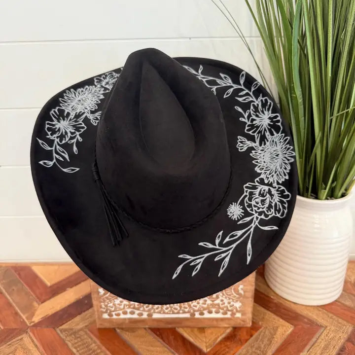 Midnight Floral Walk Cowboy Hat