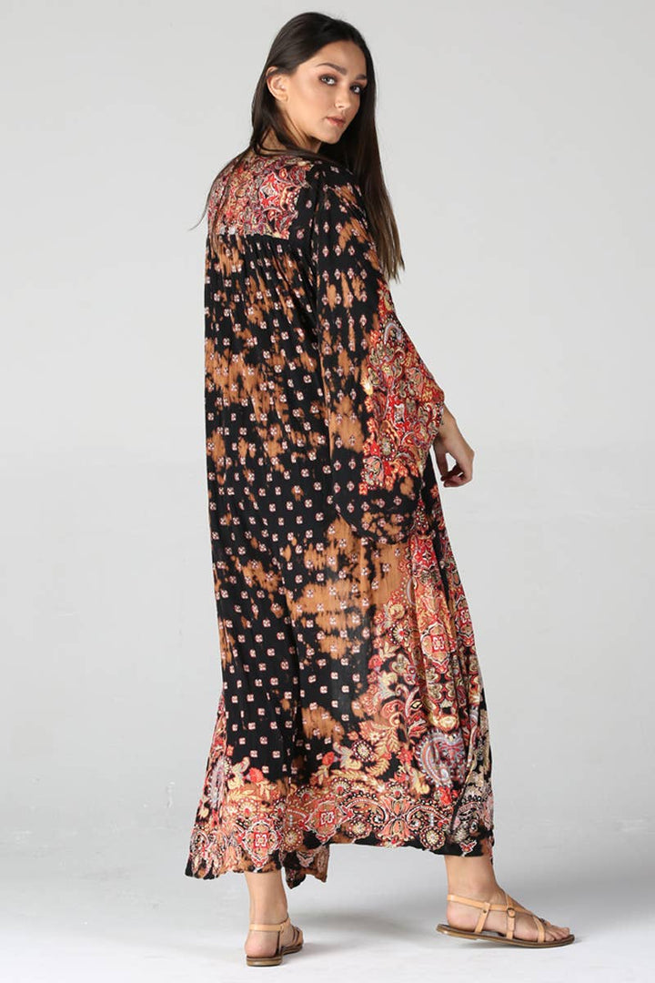Bleached Tie Dye Kimono