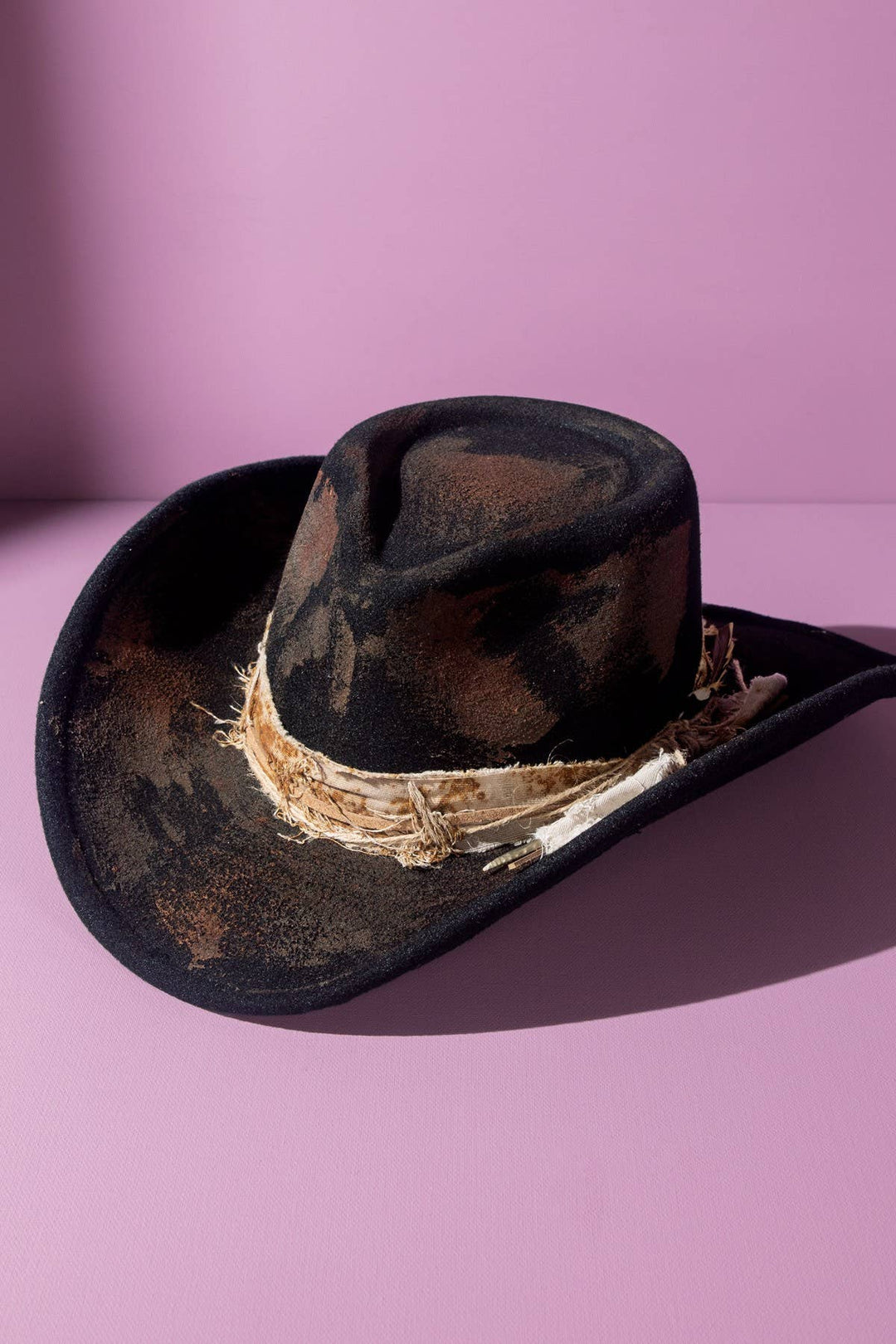 Vintage Black Versatile Shapeable Cowgirl Hat