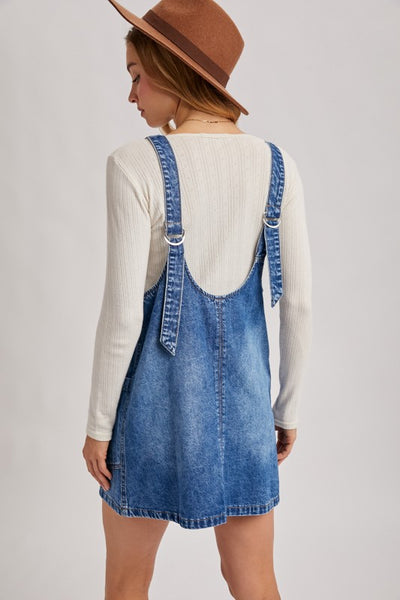 Denim Overall Pocket Dress