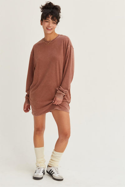 Cozy Embrace Sweatshirt Mini Dress (2 Colors)