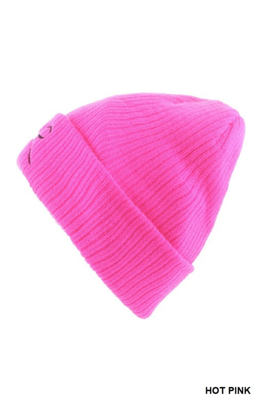 Hot Pink Coquette Bow Beanie