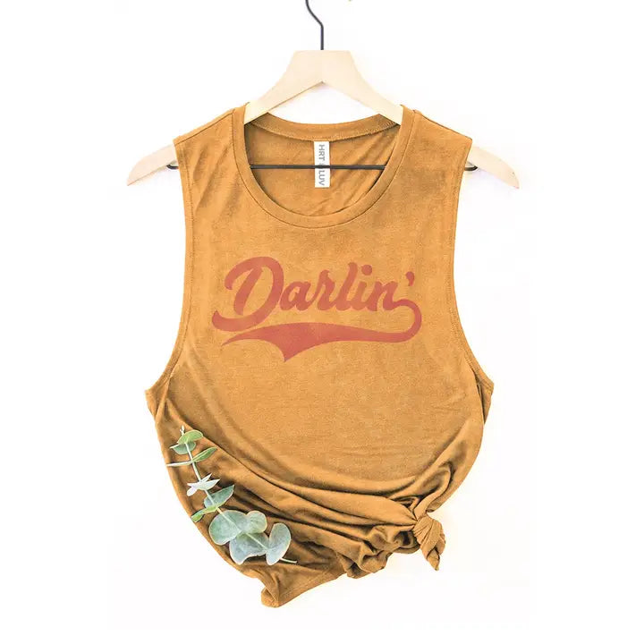 Darling Mustard Mineral Washed Tank Top