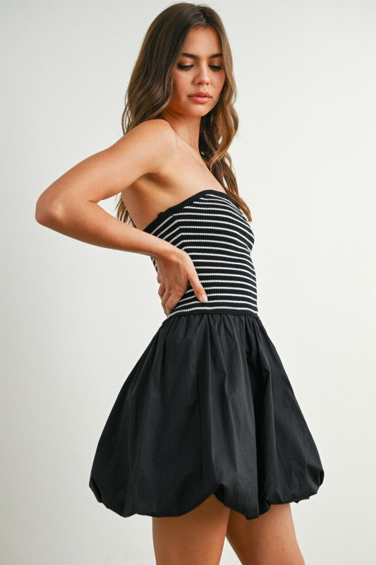 Bubble Hem Mini Skirt