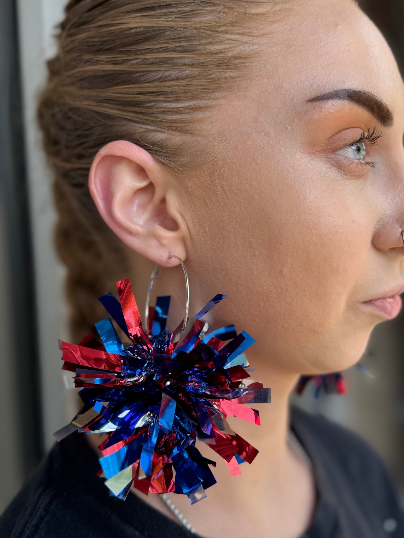 Firecracker Pom Pom Earrings