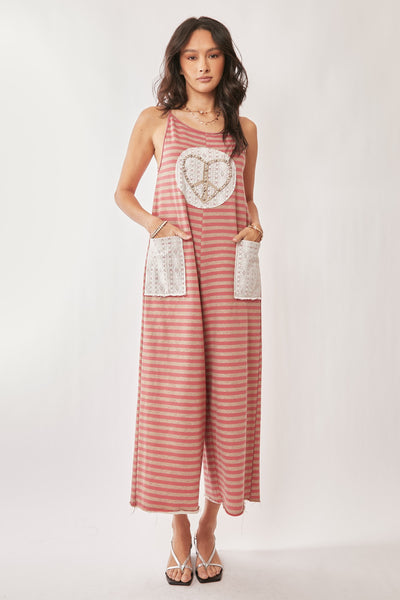 Pearl & Patched Jersey Overalls