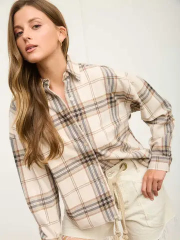 Falling Leaves Plaid Flannel