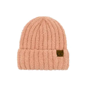 Solid Color Fuzzy Beanie