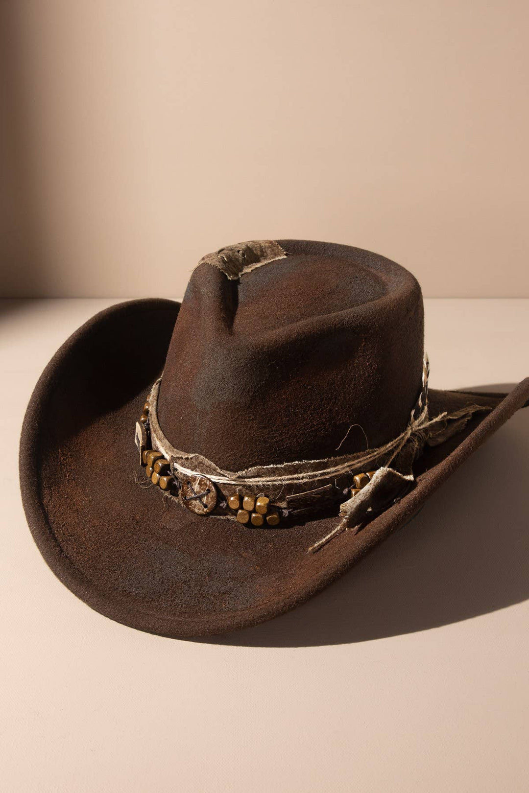 Brown Vintage Versatile Shapeable Cowgirl Hat