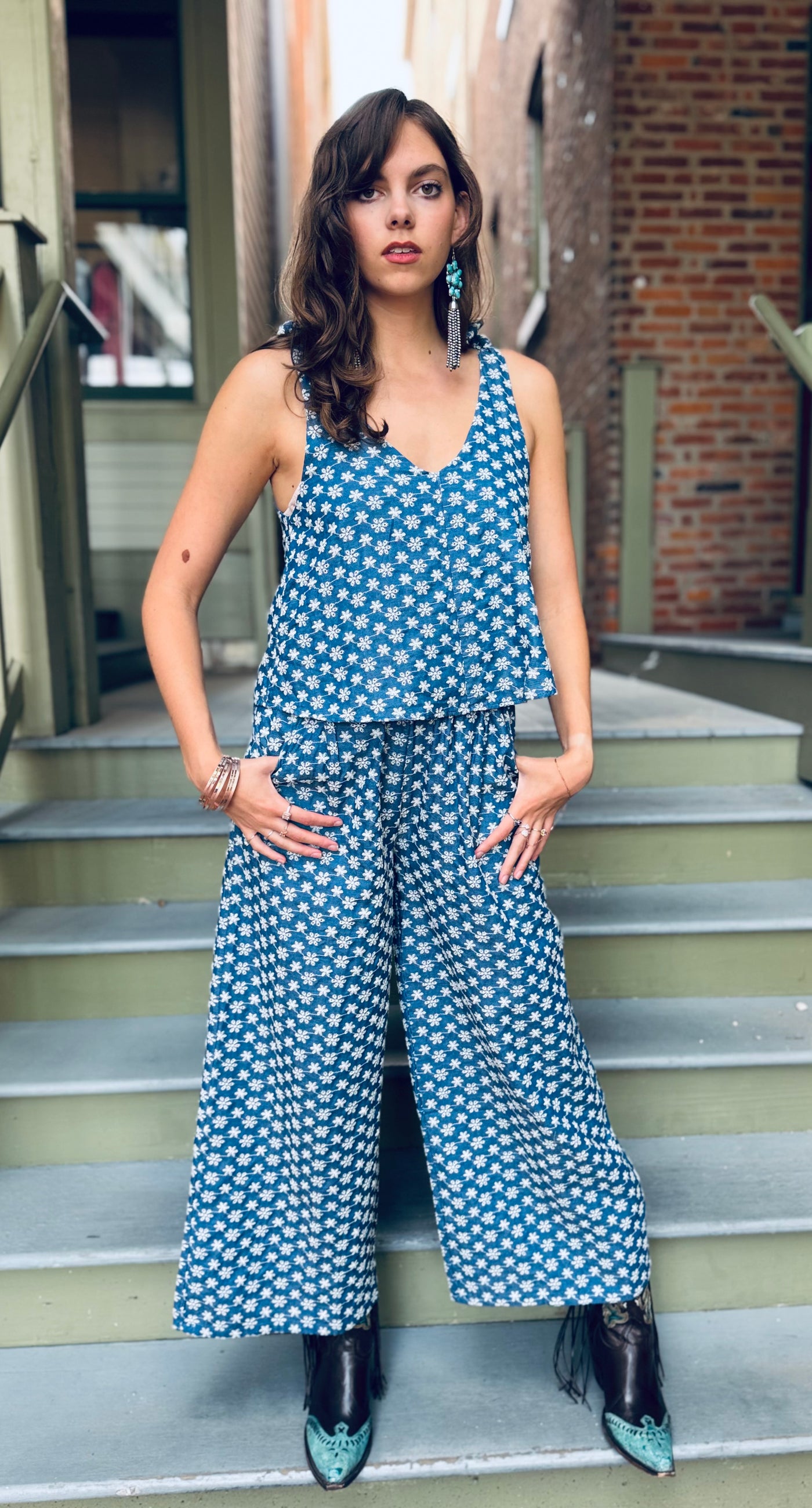 Blue Bell Sleeveless Jumpsuit