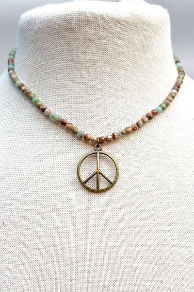 Imperial Jasper Peace Necklace