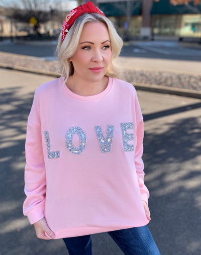 Glitter of Love Pink Top