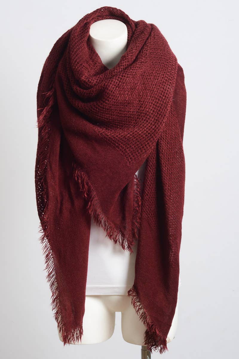 Cozy Chic Open Weave Square Scarf (2 Colors)