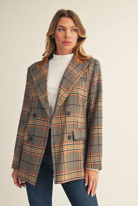Stella's Camel Plaid Blazer