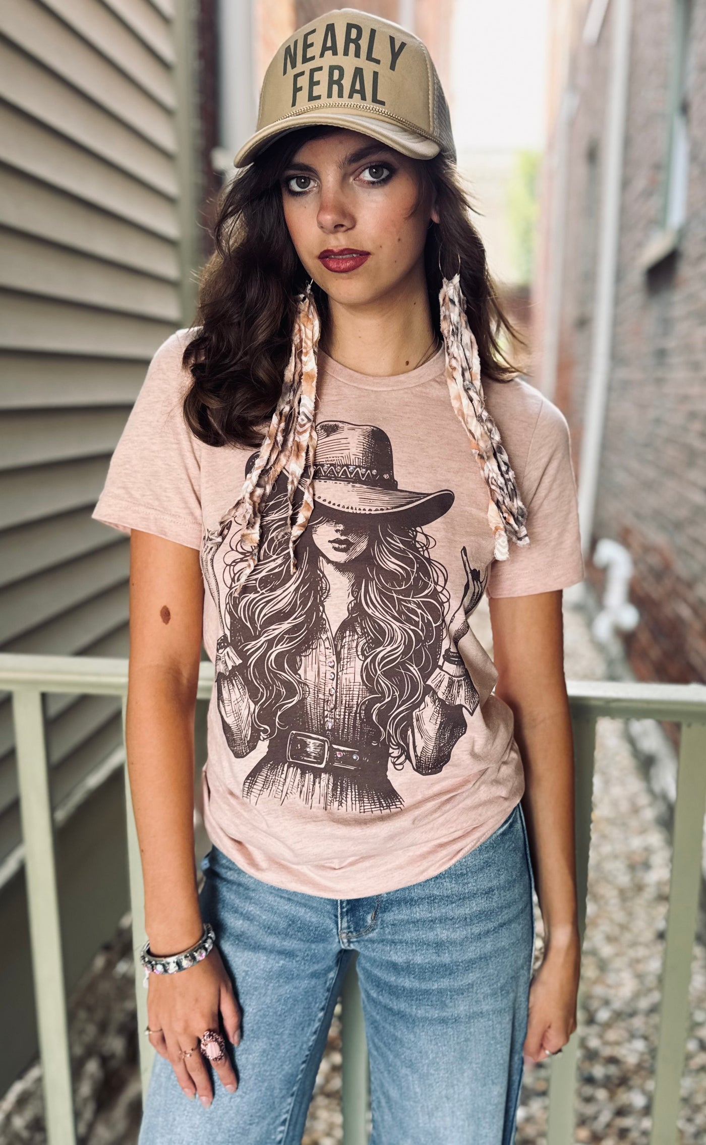 Rhinestone Rockstar Cowgirl Tee