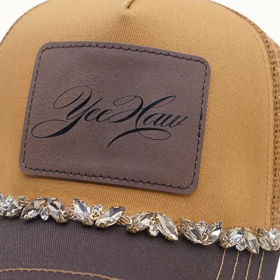 Yee Haw Rhinestone Trucker Hat
