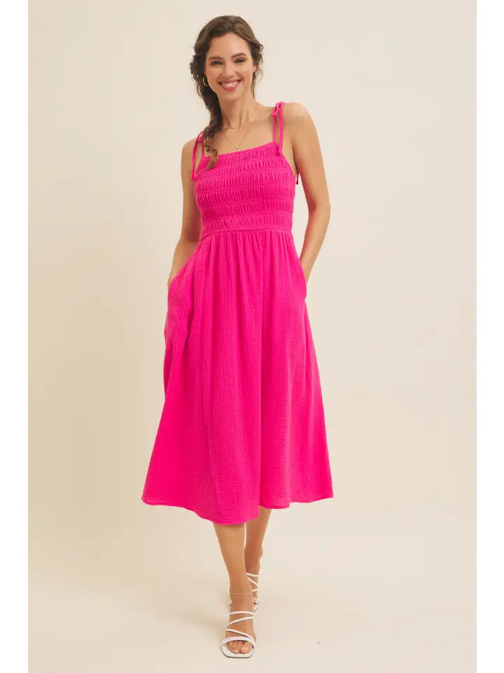 Vibrant Summer Gauze Dress