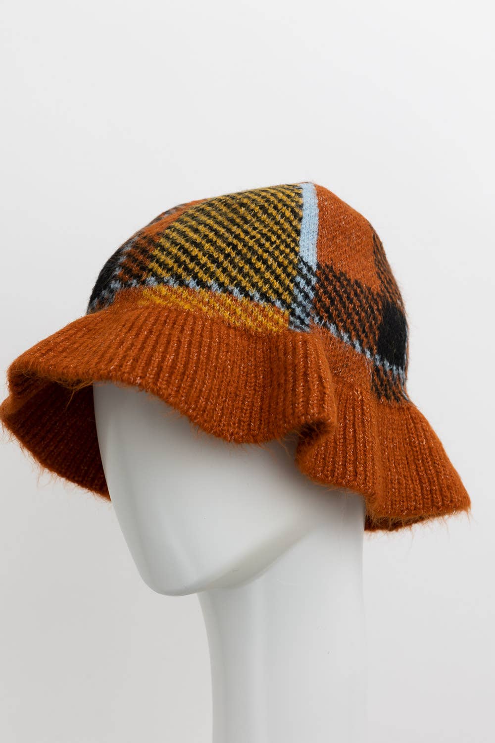 Plaid Bucket Hat Style Beanie (2 Colors)