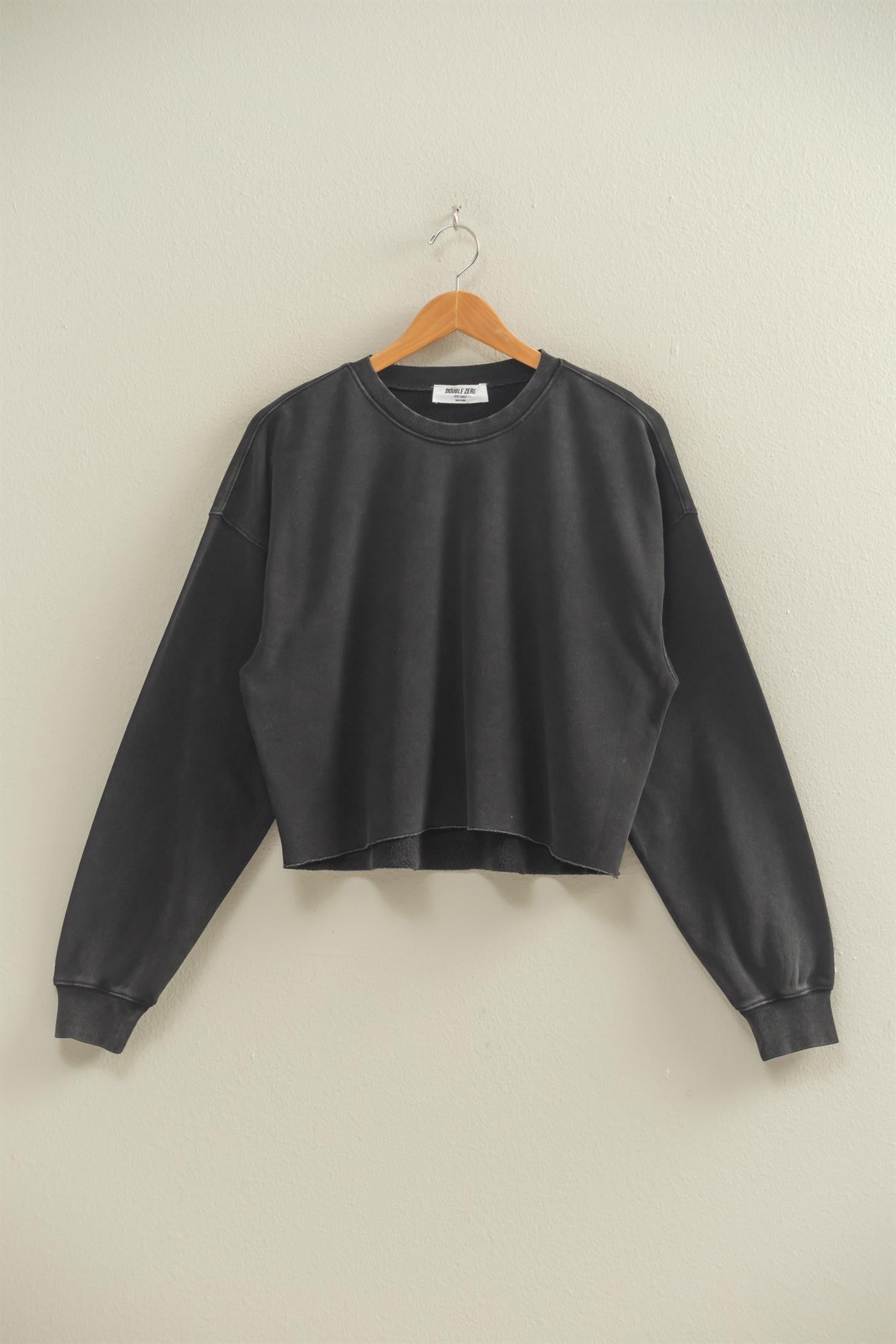 Cozy Knook Cropped Fleece - Black