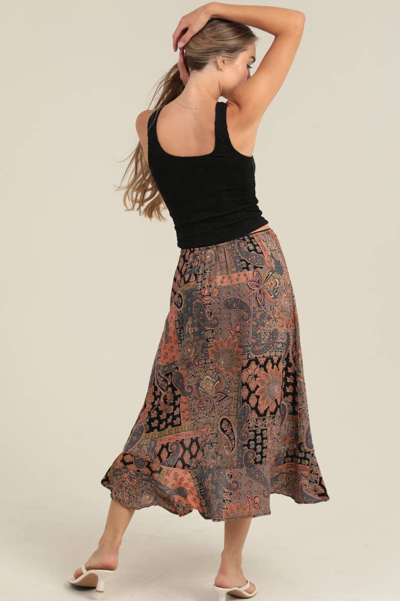Blair Ruffle Midi Skirt