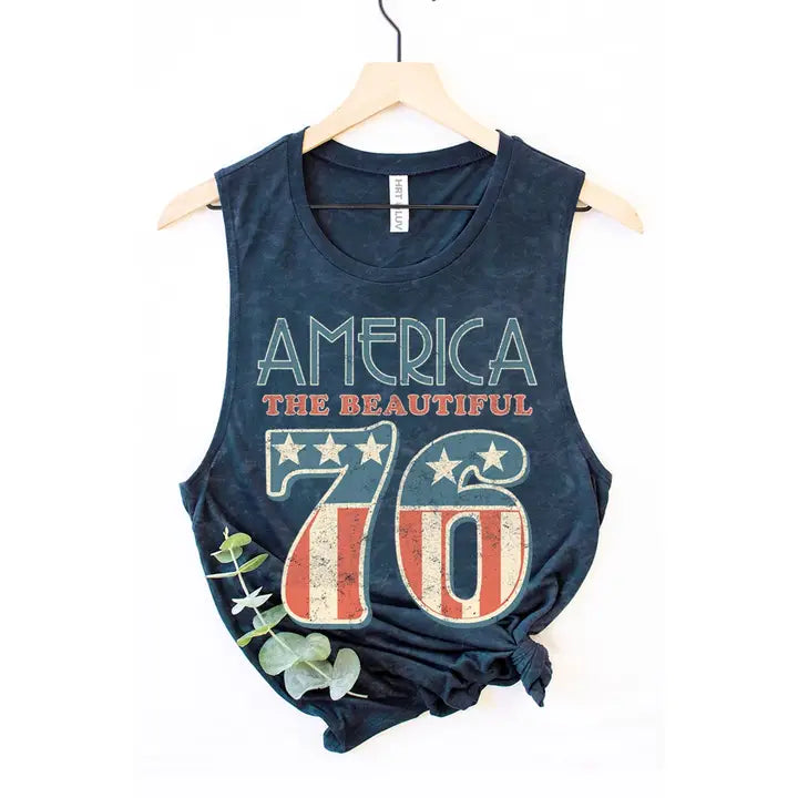 America 76 Mineral Washed Tank Top