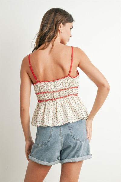 Cherry Blossom Tie Top