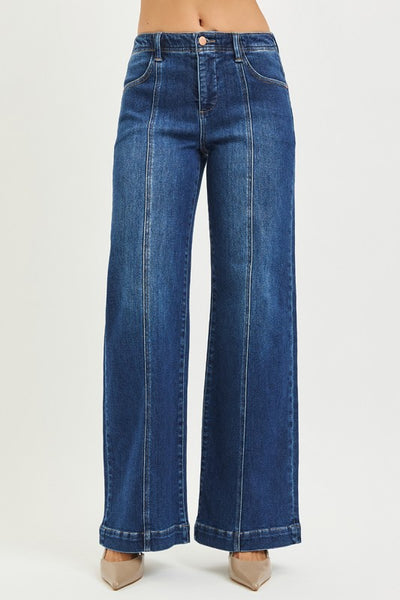 Lexa Wide Leg Front Seam Jean by Risen