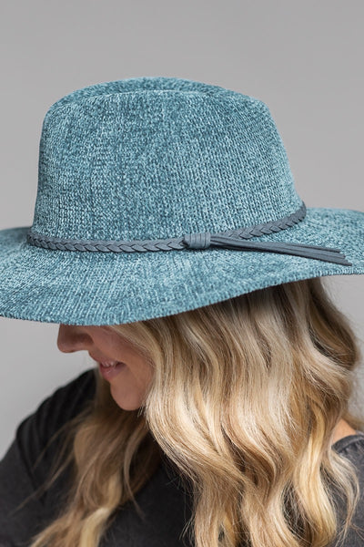 Teal Chenille Hat