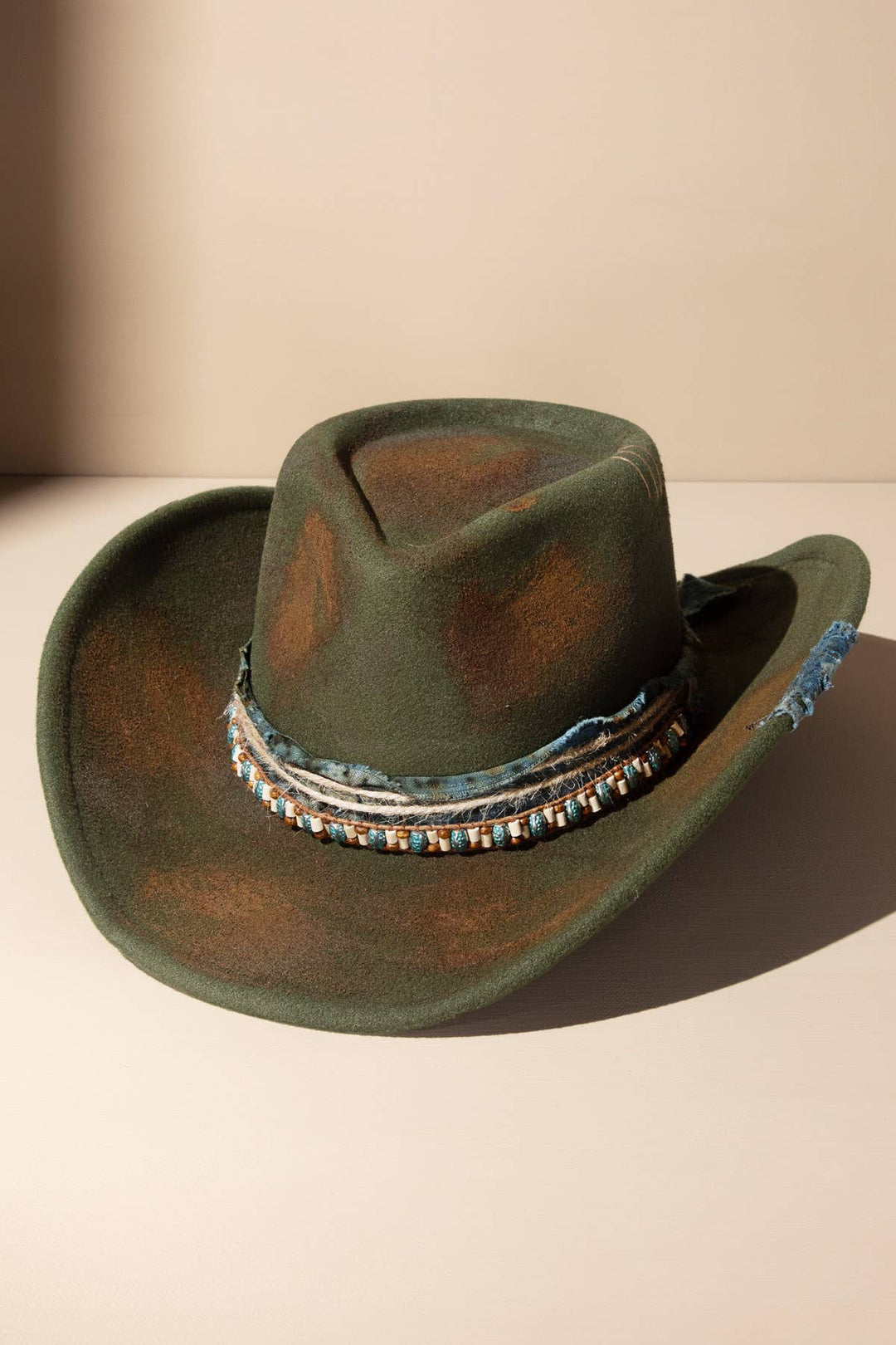 Olive Vintage Shapeable Cowgirl Hat