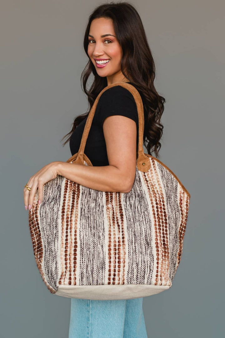 Alice Gray &amp; Brown Textured Tote