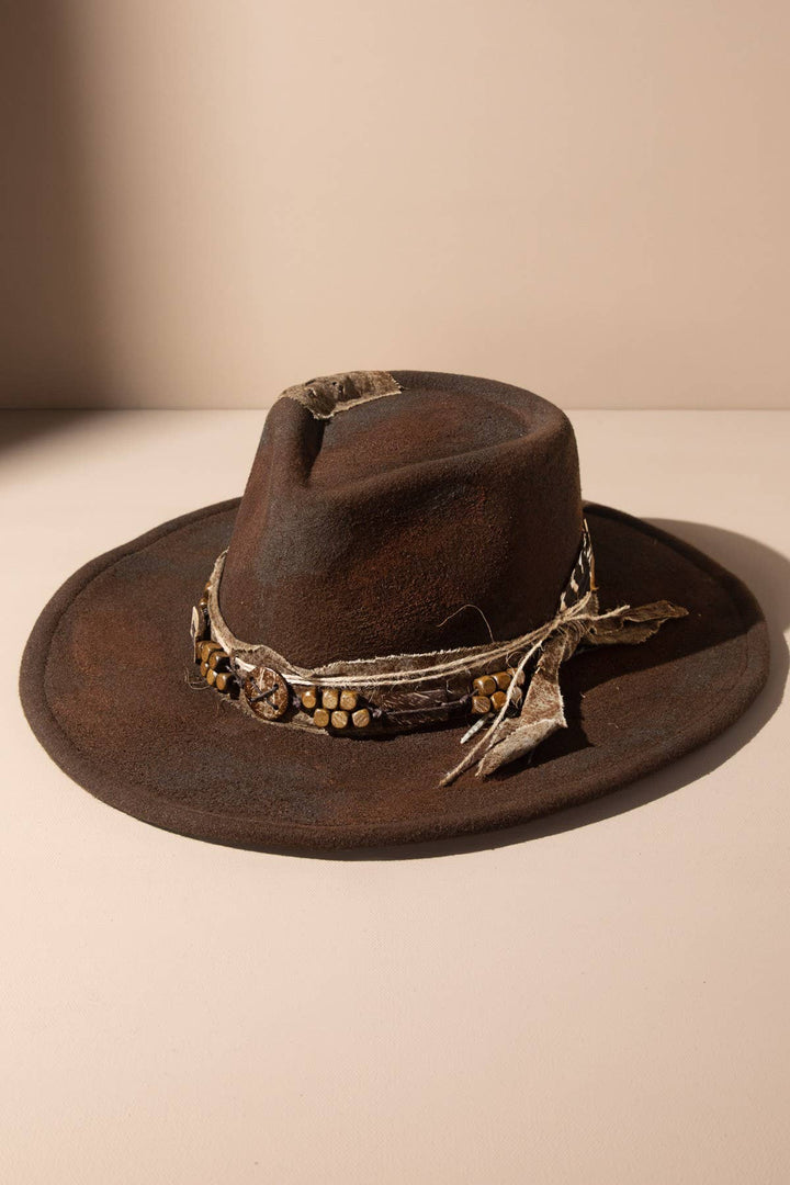 Brown Vintage Versatile Shapeable Cowgirl Hat