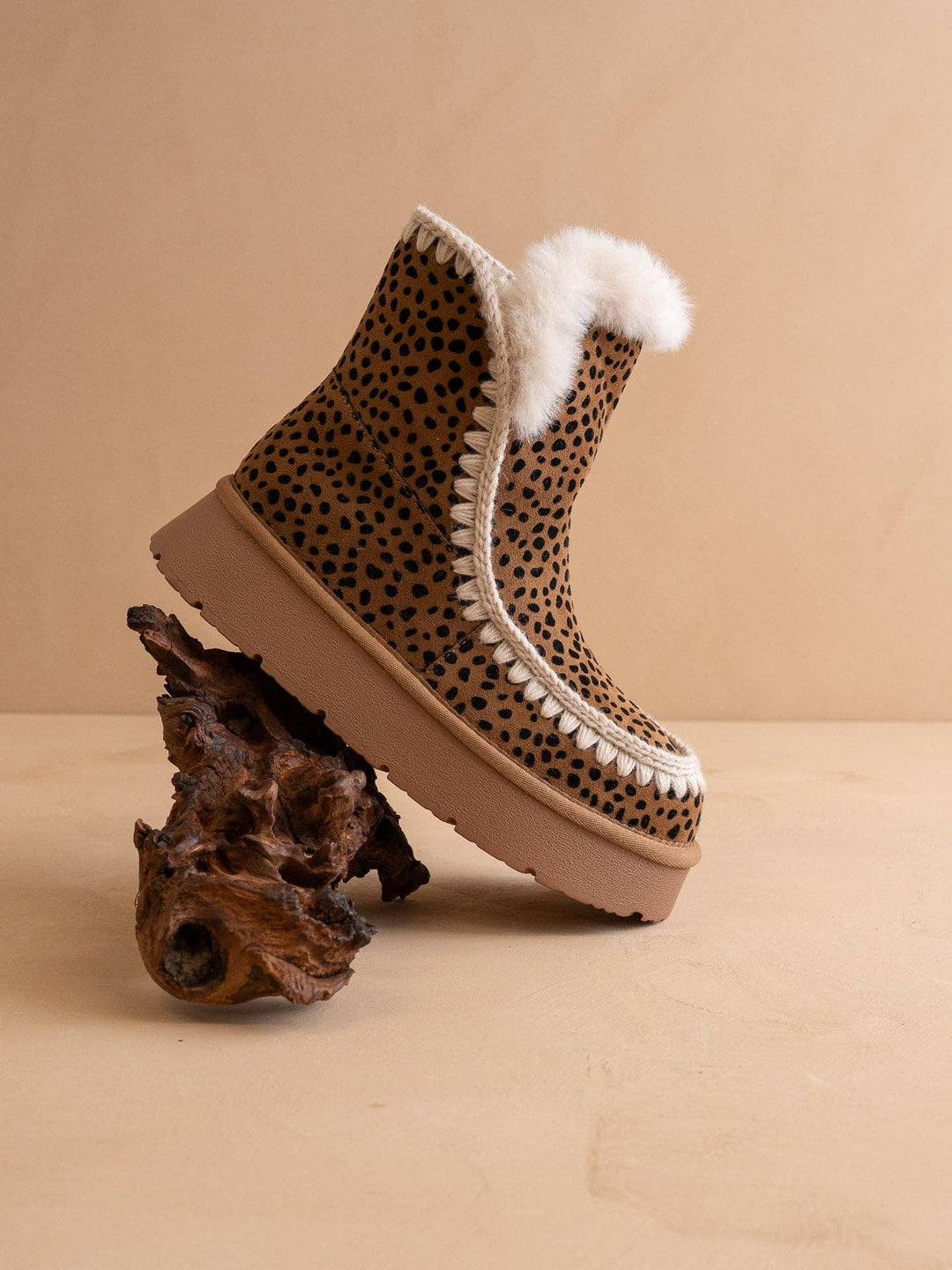 The Joyce Dark Cheetah Platform Winter Boot