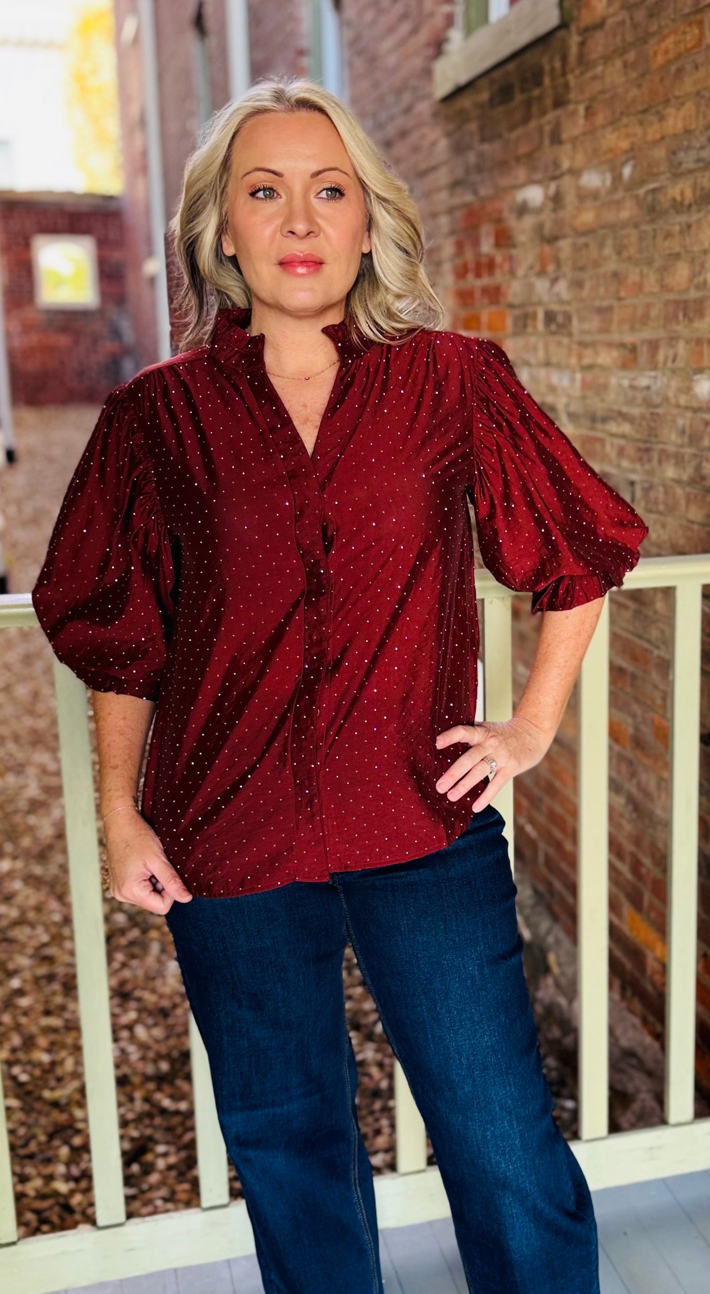 Burnt Ember Sparkle Top