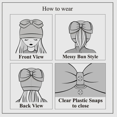 Messy Bun Bow Beanie