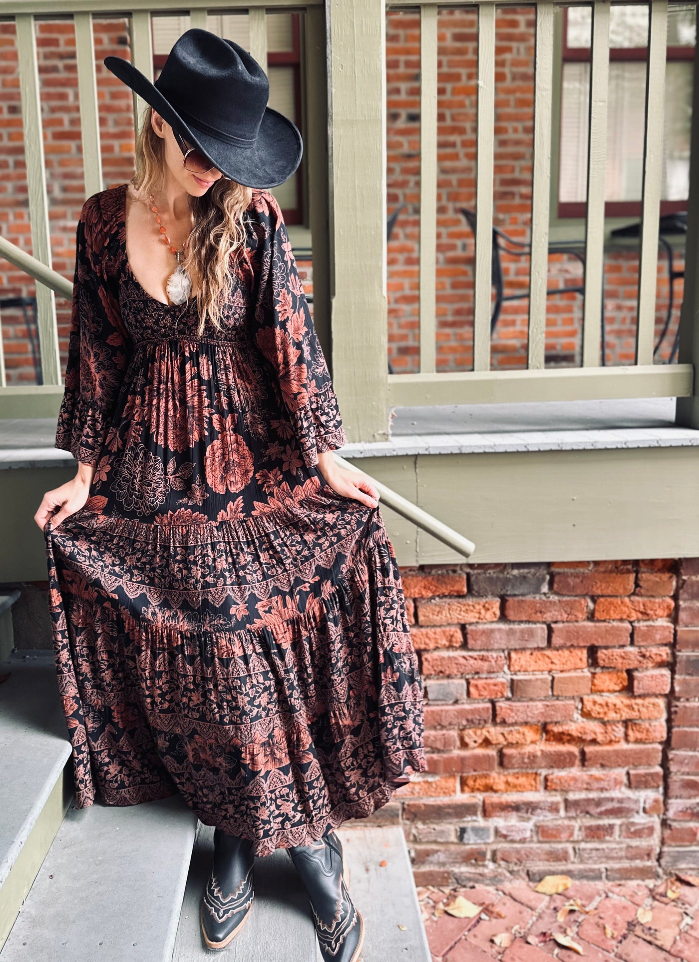 Whiskey Rose Maxi Dress