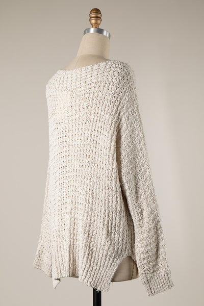 Vintage Cable Knit Sweater - Ivory