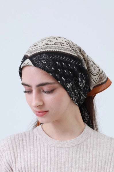 Western Wild Style Leopard &amp; Floral Bandana (2 Colors)