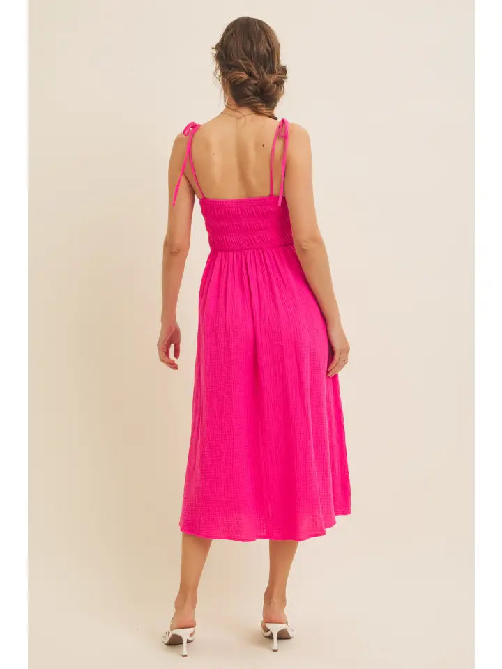 Vibrant Summer Gauze Dress