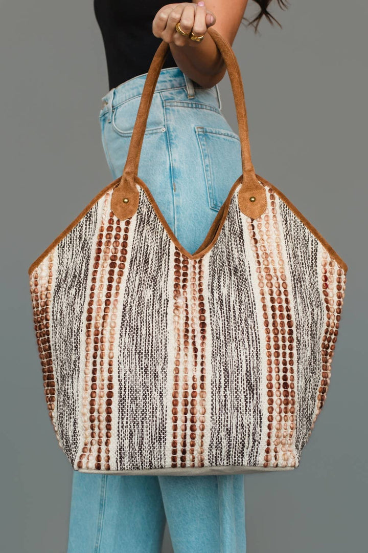 Alice Gray &amp; Brown Textured Tote
