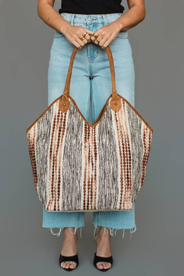 Alice Gray &amp; Brown Textured Tote
