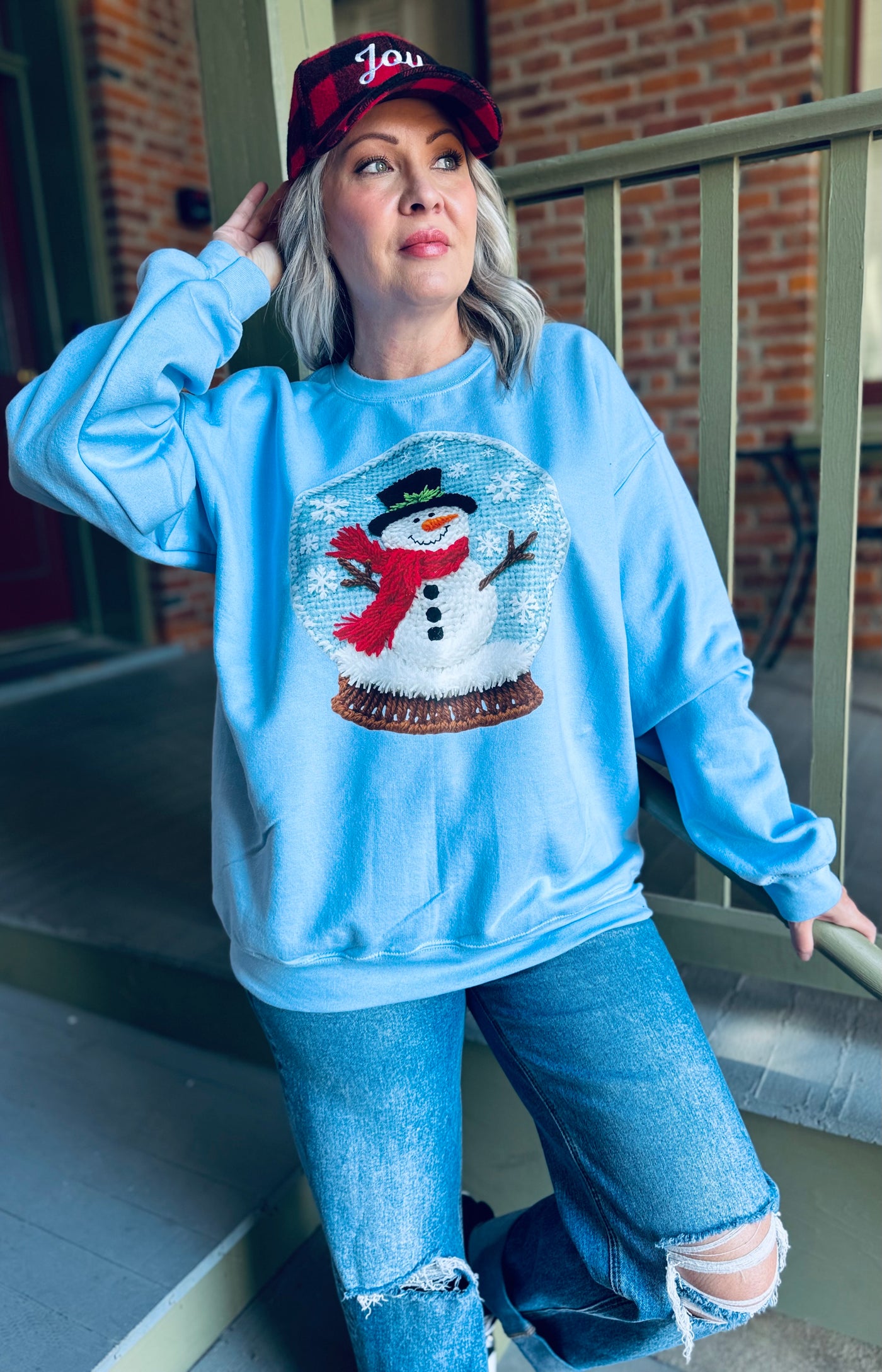 Yarn Stitched Graphic Fleece