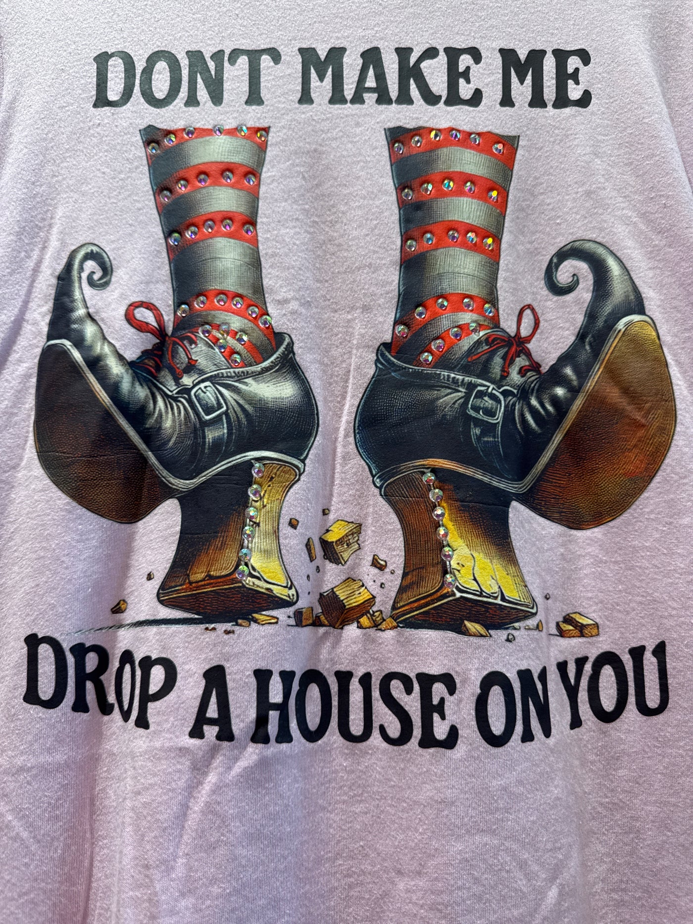 Don't Make Me Drop A House on You Purple Tee
